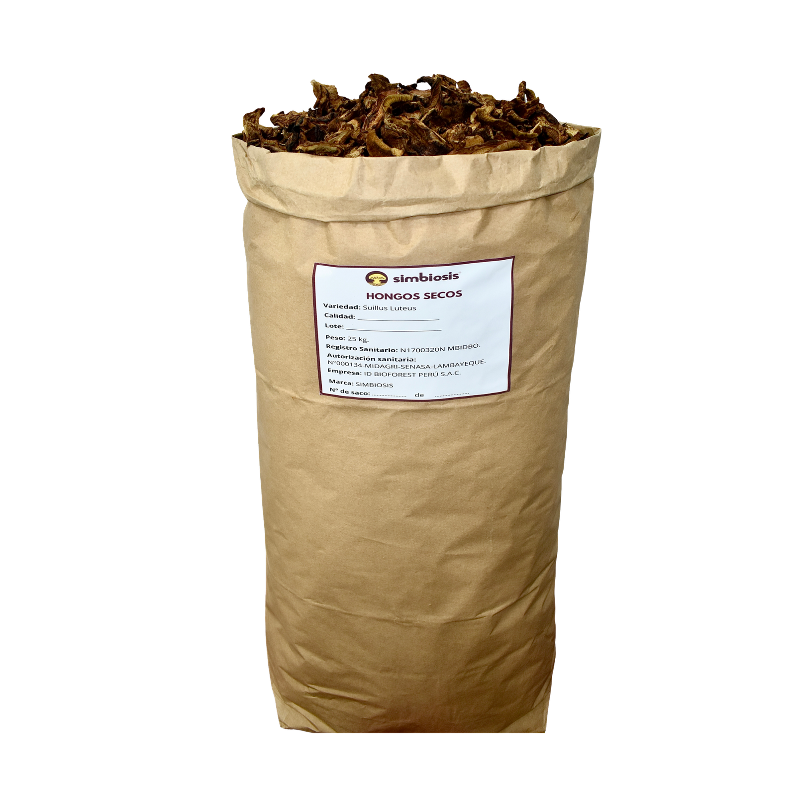 Hongos secos Boletus Luteus Premium sin Piel - 15 kg